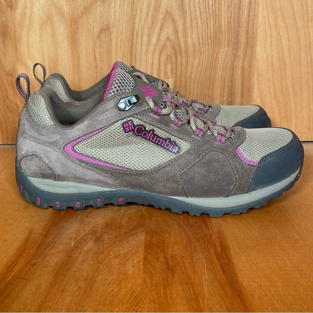 Womens 9.5 Columbia Access Point 2 Hiking Trail Shoes Brown Purple SEF1579